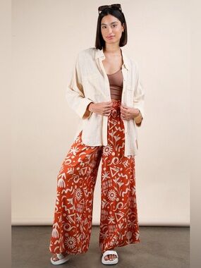 VERY J Plus Size Dolman Sleeve Button Down Gauze Shirt